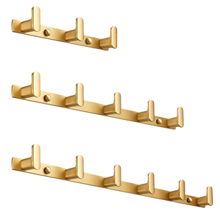 北欧全铜衣帽钩衣服挂钩浴室毛巾钩子卫生间门后壁挂式加长排衣钩