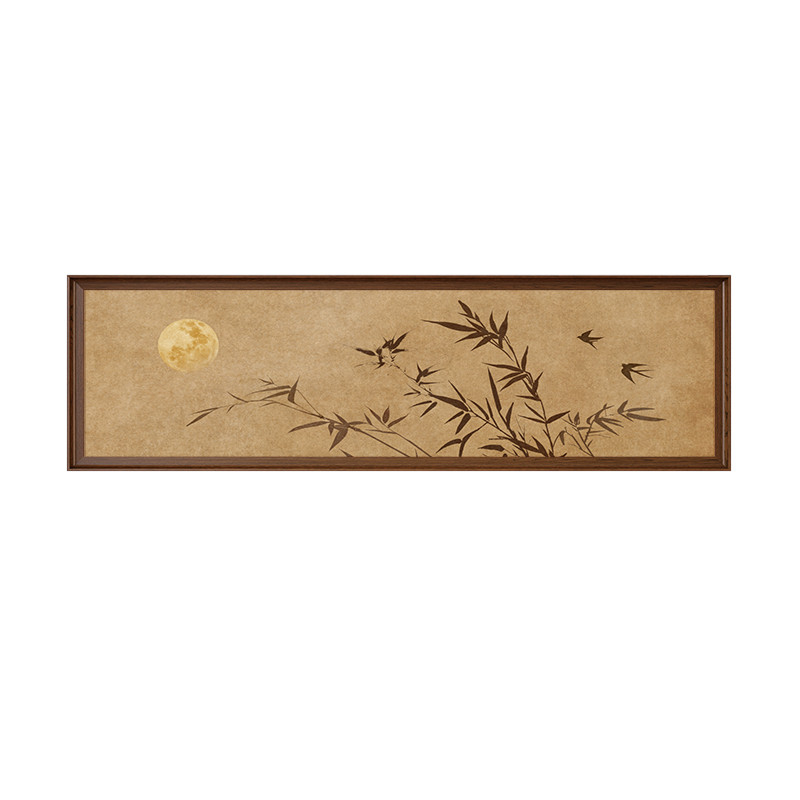 新中式节节高升茶室装饰画