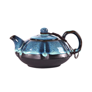 茶壶建盏窑变陶瓷功夫茶具拉丝天目釉油滴盖碗侧把壶茶道配件过滤