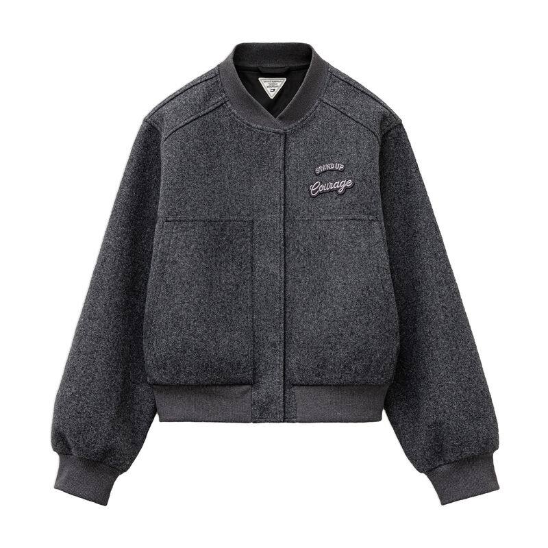 【加厚毛呢夹克棒球服】马登女装
