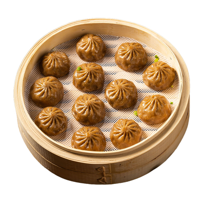 荞麦包子早餐加热即食全麦小笼包