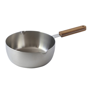 DEARYOU日本进口ambai小泉诚雪平锅三层不锈钢奶锅泡面锅木柄汤锅