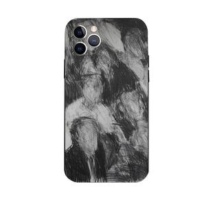意象画黑色液态硅胶全包手机壳适用苹果17nova14华为p70mate70小米15opporeno14vivo30荣耀300iPhone15