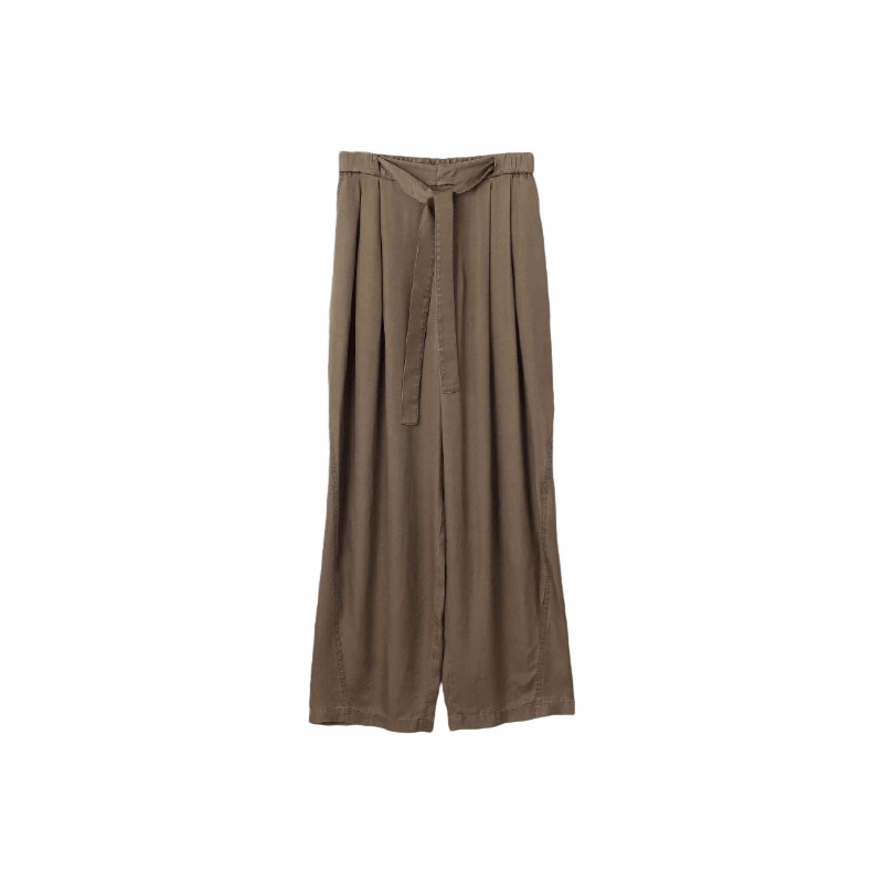 BEIGE,时尚通勤小众可水洗PAWPAW腰部蝴蝶结抽褶宽松裤女ONWARD