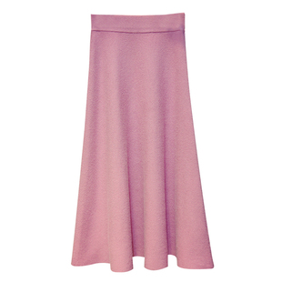 秋冬季韩版高腰针织半身裙女冬天配毛衣宽松A字中长款毛线伞裙子