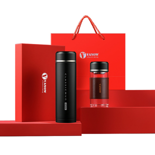 英国Vanow智能保温杯男士茶水分离高档礼盒泡茶杯定制保温水杯子