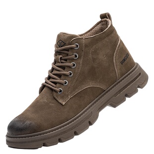 劳保鞋男款男士防砸防刺穿钢头工地男鞋高帮老保钢板工作四季透气