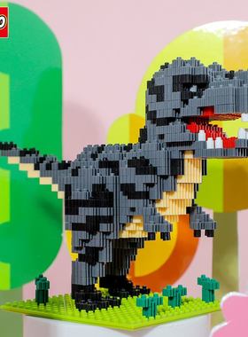 微型小颗粒串联积木68296-68299地摊玩具男孩子模型恐龙益智拼装