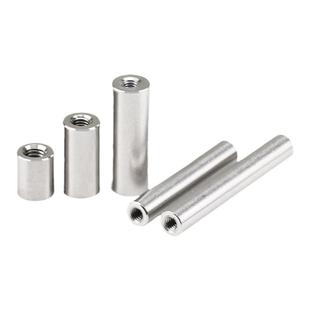 不锈钢加长圆螺母双内牙圆柱焊接螺帽隔离联接柱螺丝母M3M4M5M6M8