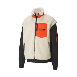 PUMA彪马 联名款秋冬外套运动休闲拼接羊羔绒夹棉外套棉服 598257