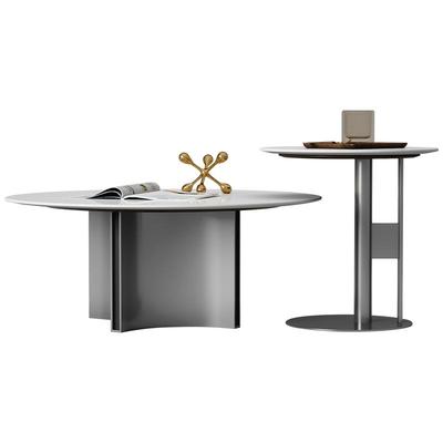 蒂诺莎岩板圆茶几意式轻奢