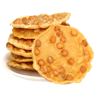 四川特产豌豆饼粑油炸香酥脆月亮粑巴豆巴子成都小吃传统怀旧零食