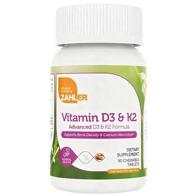 Zahler美国进口维生素D3K2MK7高含量成人中老年补钙骨骼关节健康
