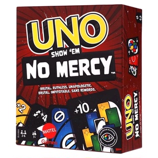 正版美泰UNO优诺扑克牌NO Mercy毫不留情桌游卡牌多人聚会儿童U诺
