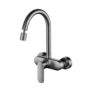 全国上门安装厨房入墙式水龙头双孔冷热二合一混水阀洗菜盆洗衣池