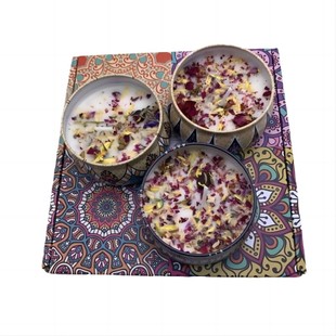 香薰蜡烛礼盒干花家用客厅熏香助眠卧室蜡烛摆件套装结婚伴手礼物