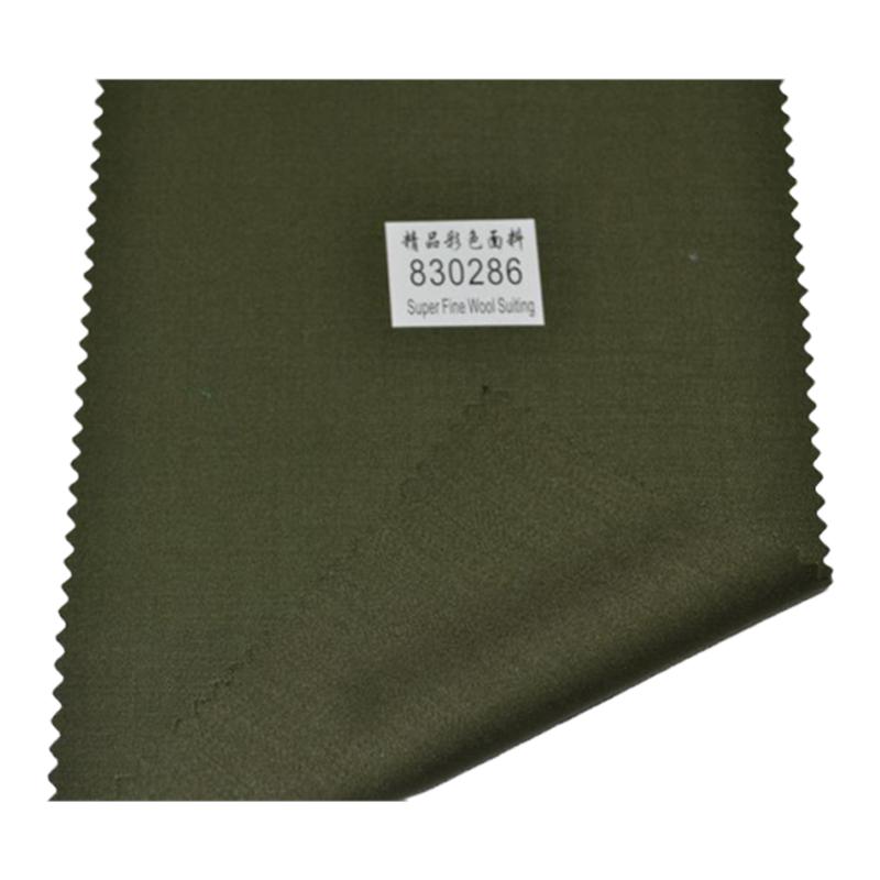 厂家直销墨绿邮电绿军绿色免烫服装面料套装西服外套裤子马甲布料