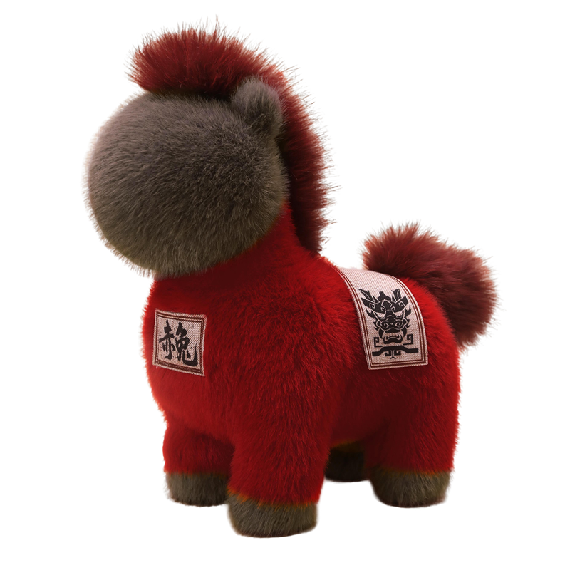 赤兔马2026生肖马年吉祥物公仔高级马玩偶摆件新年小礼品定制LOGO