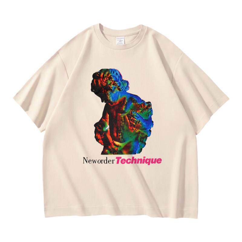 后朋电子new order新秩序独立美式重磅oversize五分袖T恤TEE