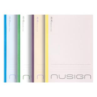 Nusign纽赛a5笔记本子软抄本小学生写作业作文记事本得力日记本无线装订本B5本子ins风高颜值
