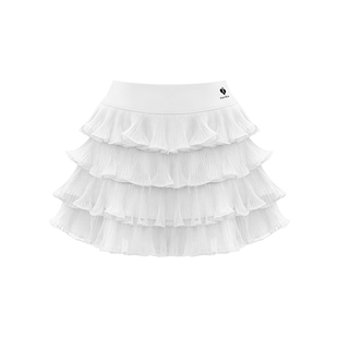 蛋糕裙网球裙含安全裤运动短裙网纱羽毛球跑步半身裙女PomPeche