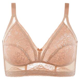 薄款内衣上托大胸显小运动文胸收副乳全罩杯100G聚拢加大码美背收