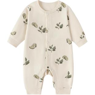 babylove婴儿连体衣纯棉男女宝宝哈衣爬服春秋季衣服柠静致远