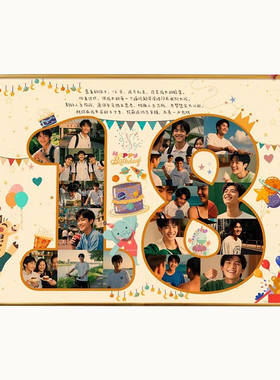 纪念18周岁创意相框定制照片