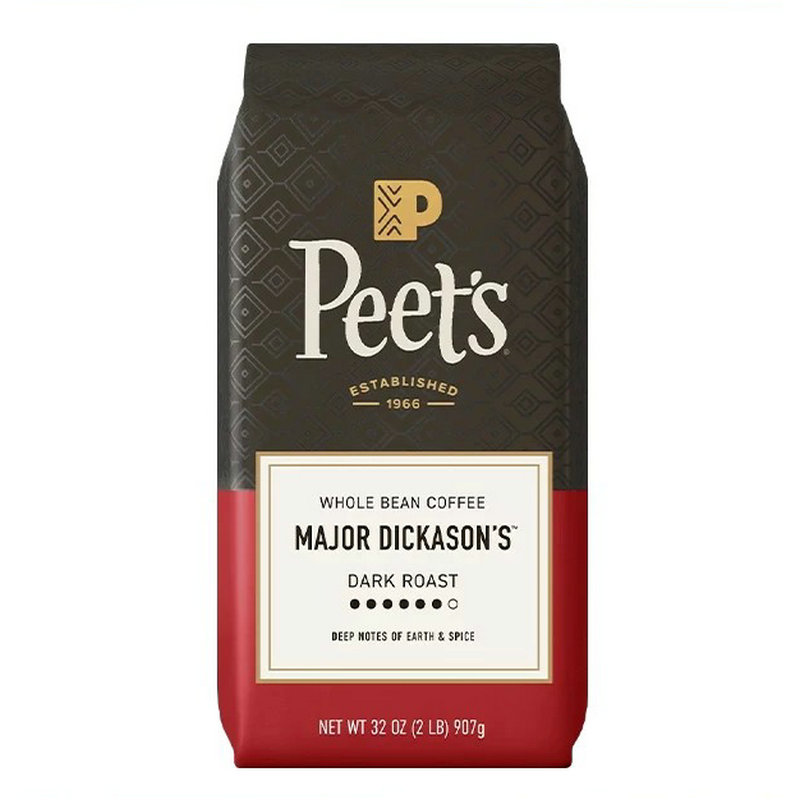 美国原装进口Peet's皮爷迪克森少校深度烘焙咖啡豆907g袋装