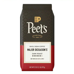 美国原装进口Peet's皮爷迪克森少校深度烘焙咖啡豆907g袋装