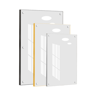 磁吸海报框铝合金无边相画框亚克力广告展示牌挂墙电梯广告框定制