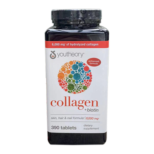 小分子胶原蛋白18种氨基酸含VC 390粒youtheory Collagen美国直邮