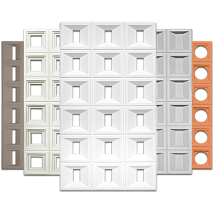 九宫格pu构件砖网红文化轻质装饰仿真镂空水泥隔断空心双面背景墙