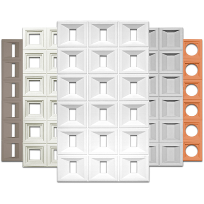 奶油现代风内外墙安装便捷PU新材