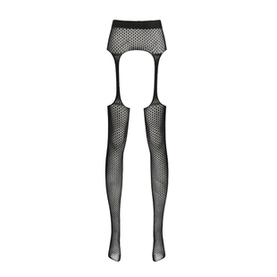 轻禾「疏影」纯欲黑丝一体式吊带袜网眼红色性感连裤袜防滑渔网袜