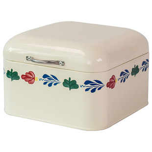 粉颜欧式花边翻盖方形小号玄关收纳盒面包箱面膜口罩收纳防尘防晒