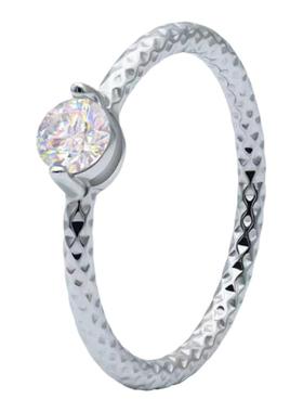 D色莫桑石波光粼粼戒指