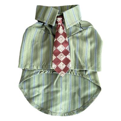 bluetime猫狗棉领带衬衫复古英伦