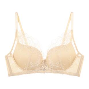 Bonny/博尼春夏薄款洞洞杯文胸内衣女无钢圈透气聚拢大胸显小胸罩