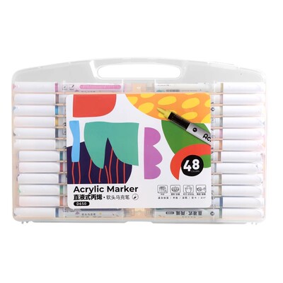直液式丙烯马克笔软头小学生专用