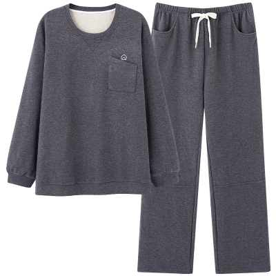 2025年新款睡衣男款羊毛蚕丝秋冬季保暖青年男士大码德绒保暖套装