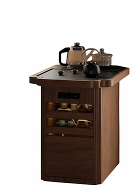 木小咖 春野实木阳台休闲桌椅组合带泡茶茶桌可移动伸缩茶台