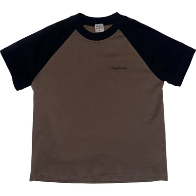 Studio1till88字母刺绣插肩T恤