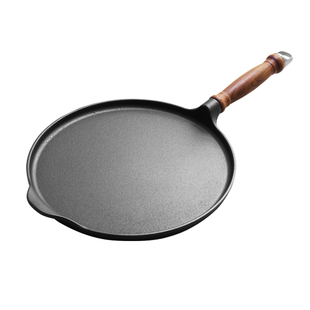 典匠煎饼盘平底锅铸铁加厚家用无涂层煎饼煎蛋烙饼牛排烤盘电磁炉