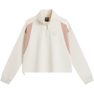 特步官方正品套头卫衣女2026年春季新款运动服休闲上衣潮流女外套