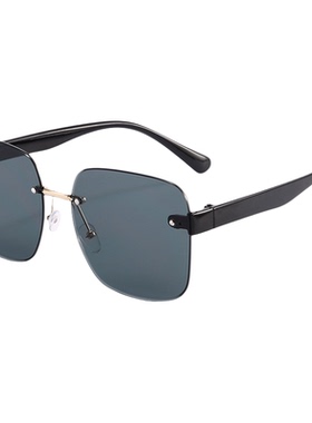 旅行出片太阳镜遮阳无边框墨镜