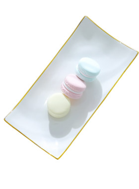 金边摆盘甜品寿司蛋糕创意陶瓷