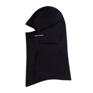 WINTER TICKET 滑雪防风套头面罩冬季护脸黑白色男女儿童户外装备