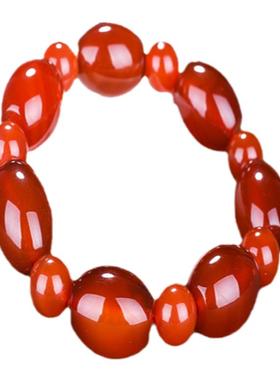 红玛瑙本命年招财保平安手串