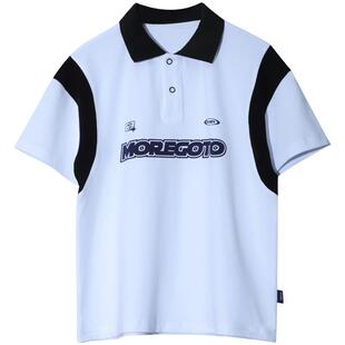 男大童短袖T恤夏季翻领polo衫2024新款青少年胖男孩半袖夏装宽松